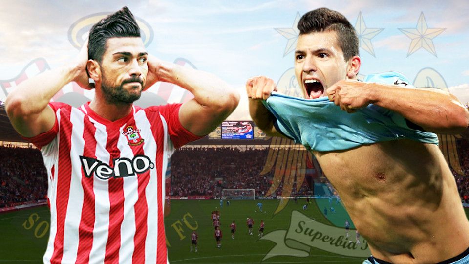 Graziano Pelle (kiri) dan Sergio Aguero Copyright: &copy; Grafis: Eli Suhaeli/INDOSPORT/GETTY IMAGES